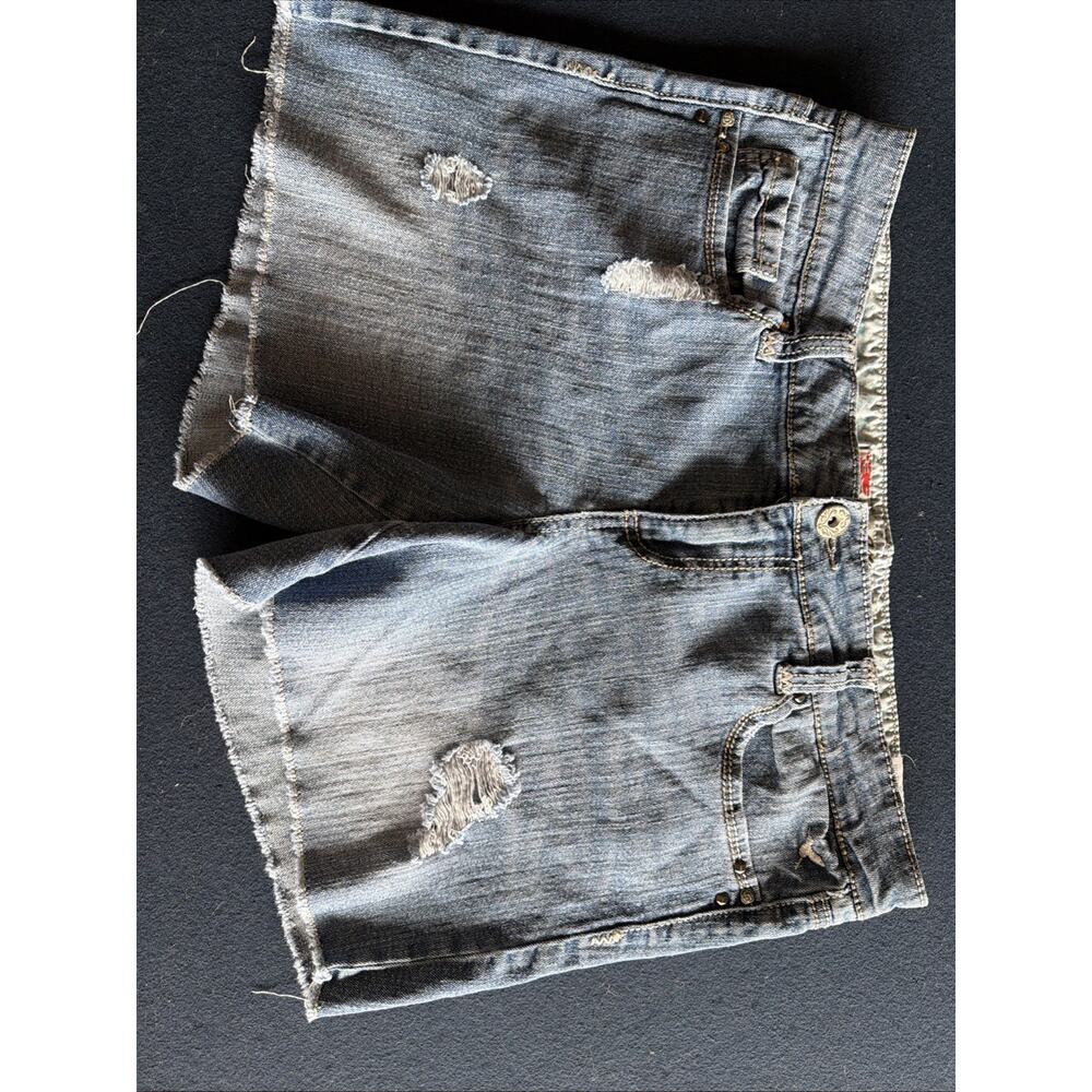 Grane Jean Shorts Blue Denim Size 15 Embroidery Back Pockets